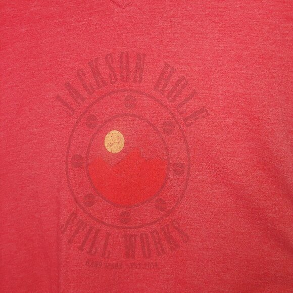 Jackson Hole Still Works Wyoming Womens Small Next Level T Shirt EUC V Neck Red - Picture 3 of 5